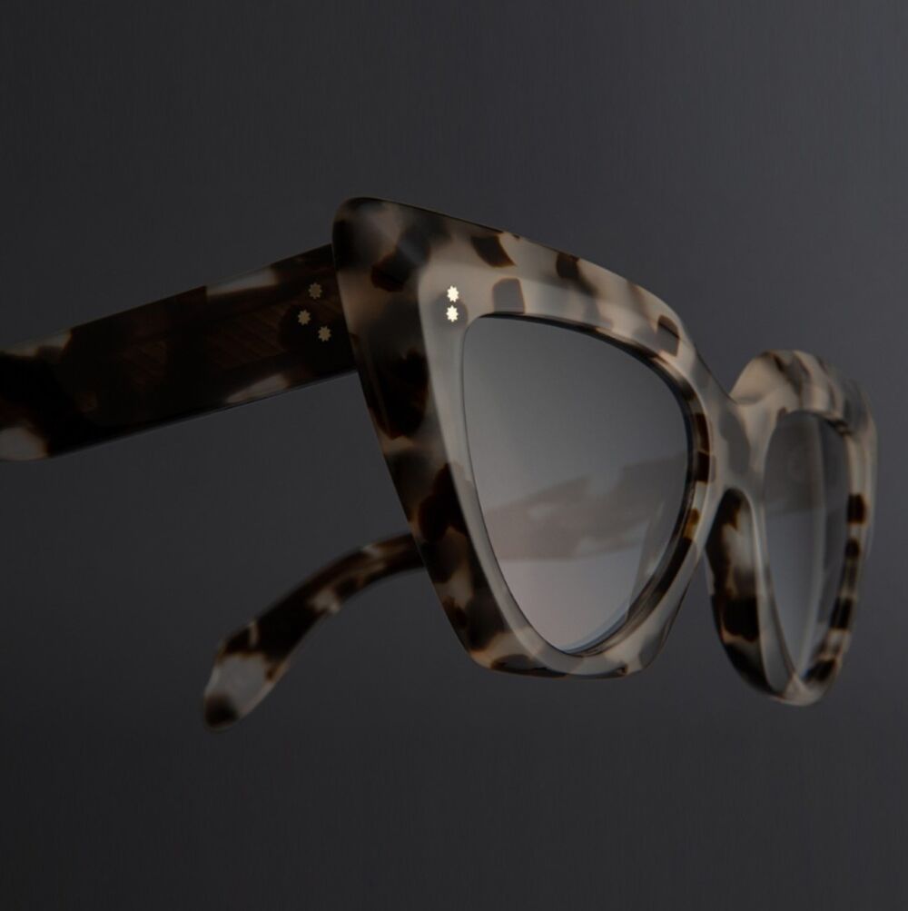 Cutler and Gross cat-eye sunglasses in grey tortoiseshell